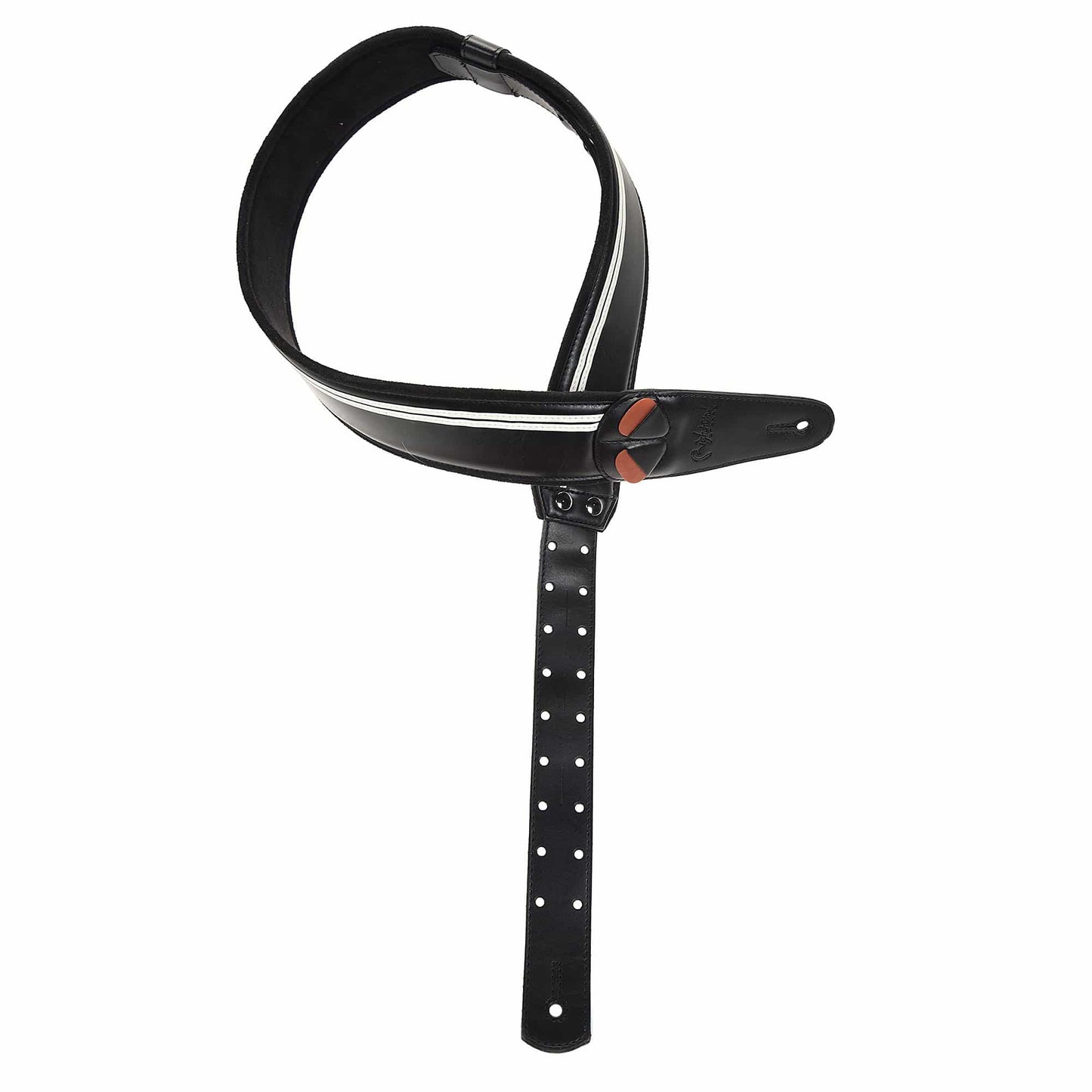 RightOn! Mojo Race Black Vegan Guitar Strap Accessories / Straps