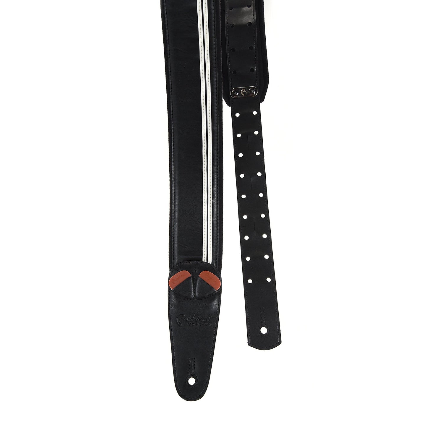 RightOn! Mojo Race Black Vegan Guitar Strap Accessories / Straps