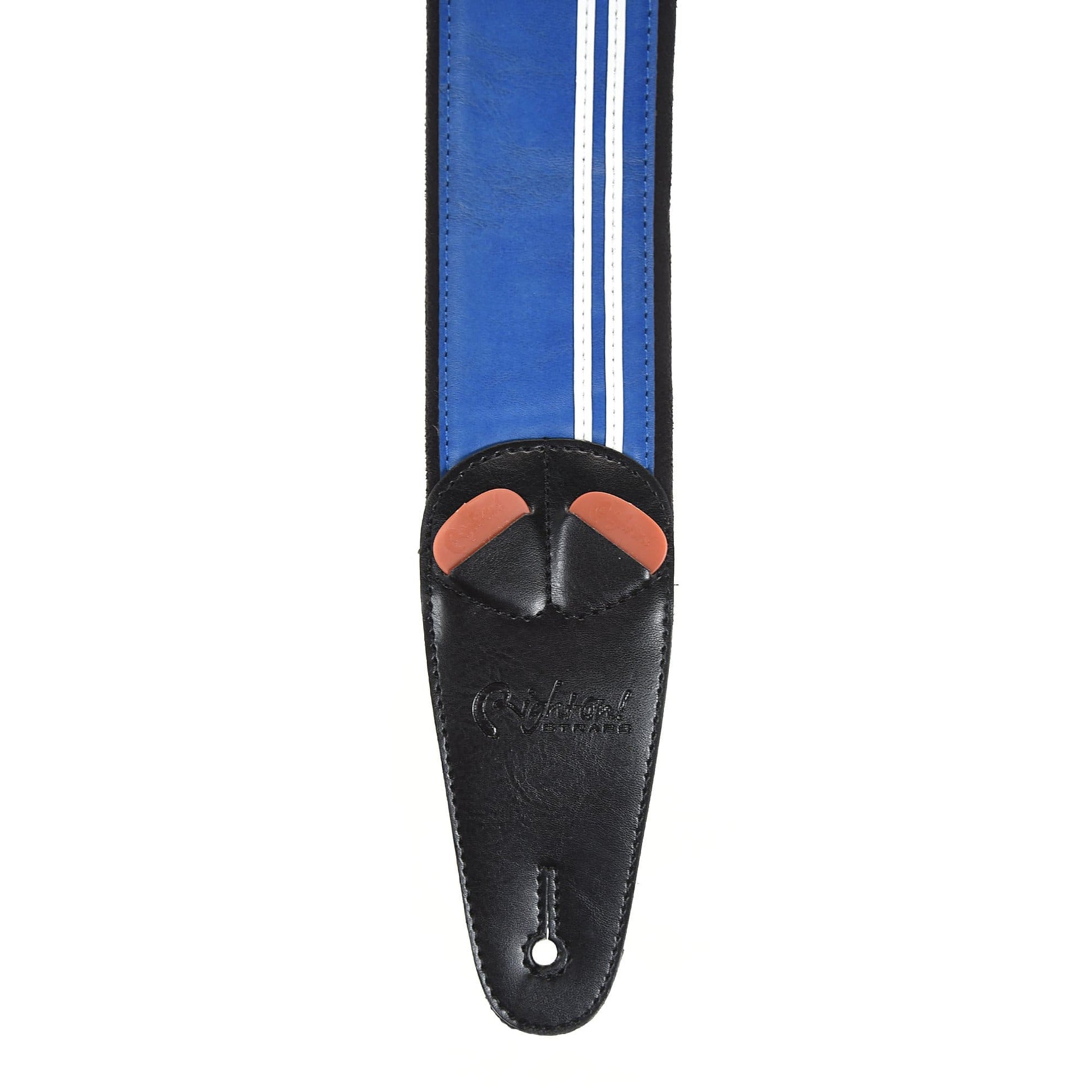 RightOn! Mojo Race Blue Vegan Guitar Strap Accessories / Straps