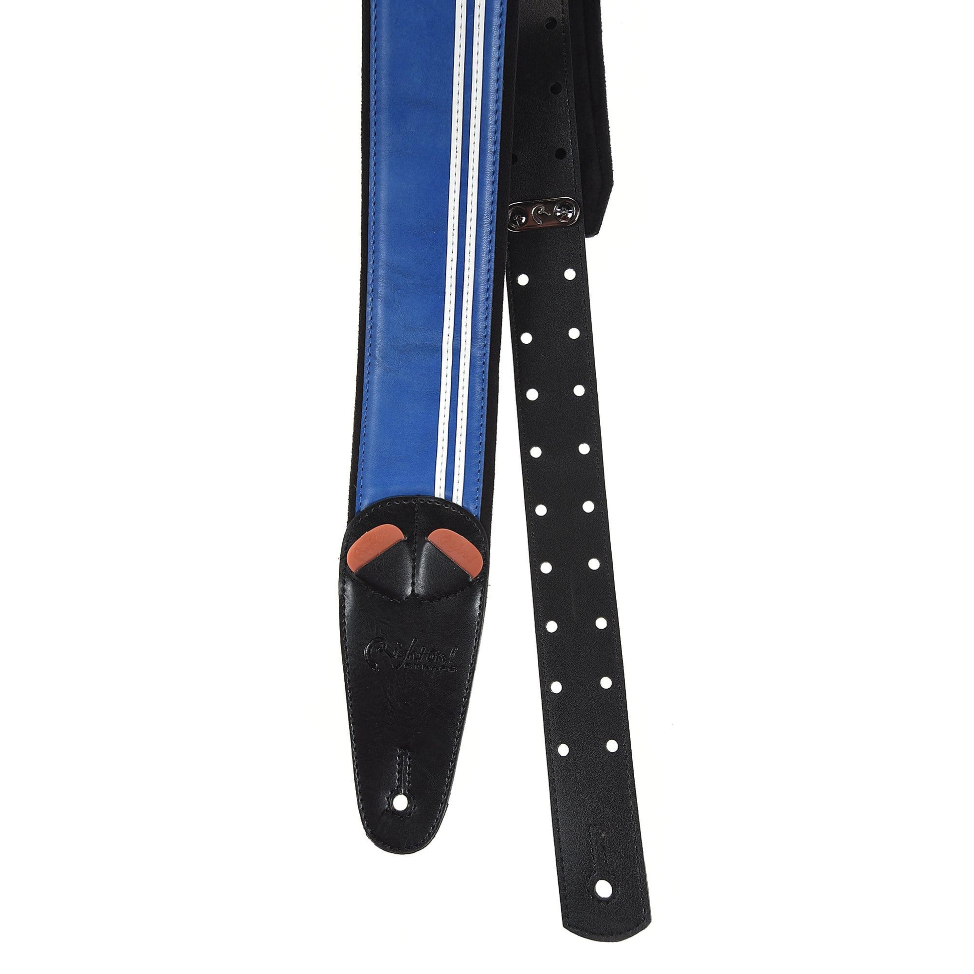 RightOn! Mojo Race Blue Vegan Guitar Strap Accessories / Straps