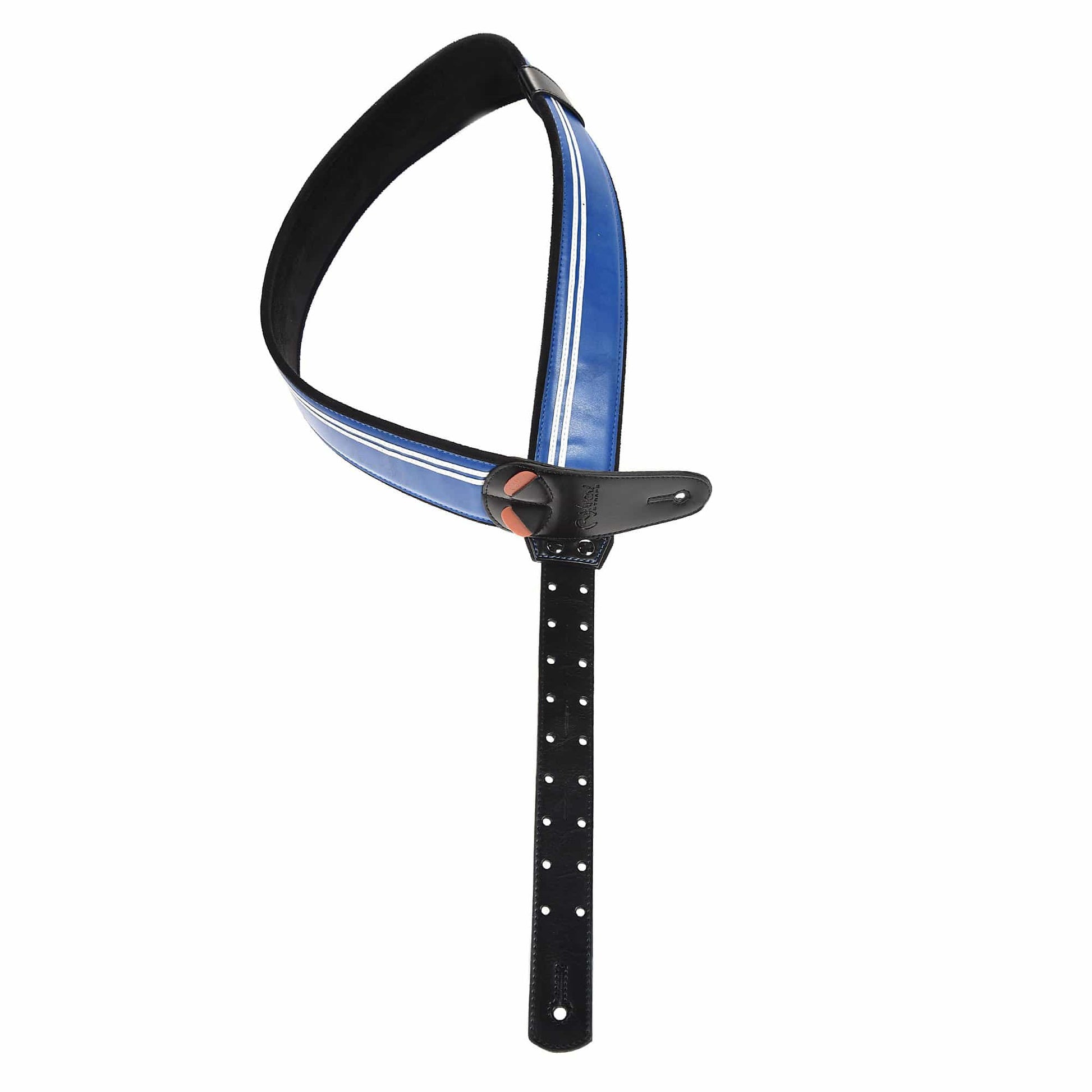 RightOn! Mojo Race Blue Vegan Guitar Strap Accessories / Straps