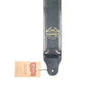 Vox 60th Anniversary Strap Black Leather Guitar Strap w/Gold Engraved Logo & Trim (by RightOn!) Accessories / Straps