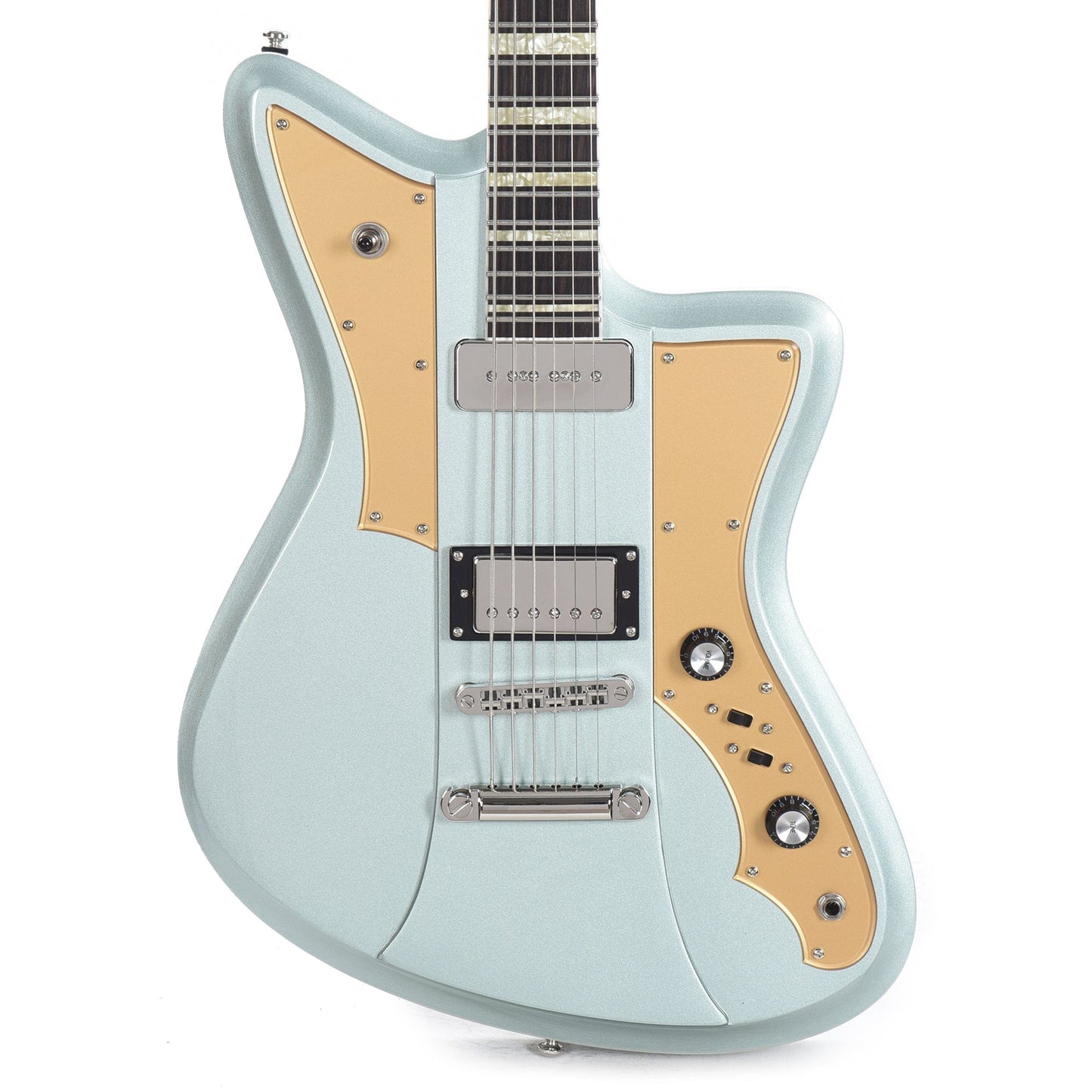 Rivolta by Novo Mondata Baritone Ice Blue Metallic Electric Guitars / Baritone