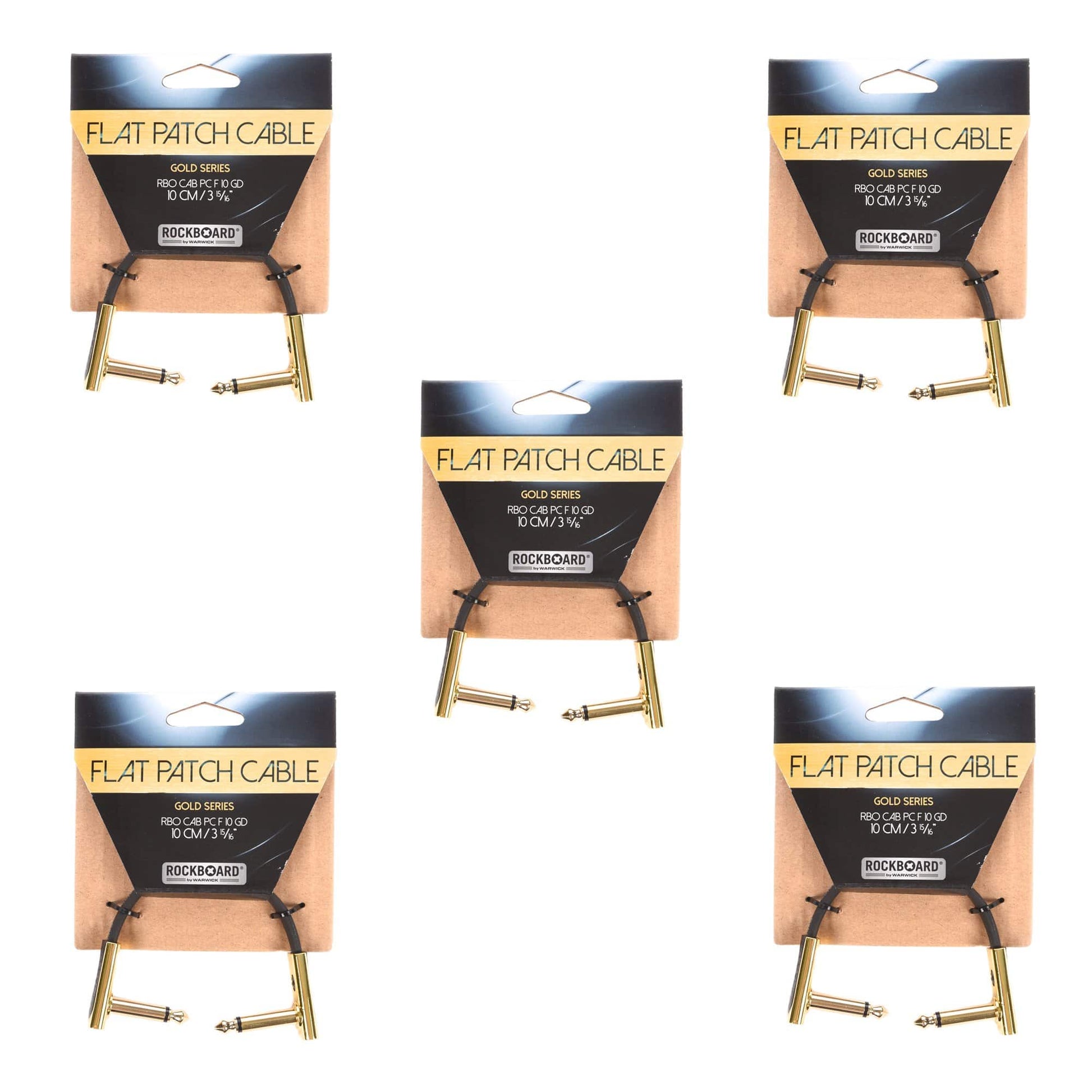 Rockgear Gold Series 10 cm / 3.94" 5 Pack Bundle Accessories / Cables