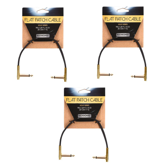 Rockgear Gold Series 20 cm / 7.87" 3 Pack Bundle Accessories / Cables