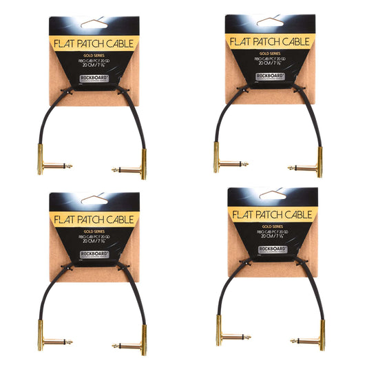 Rockgear Gold Series 20 cm / 7.87" 4 Pack Bundle Accessories / Cables