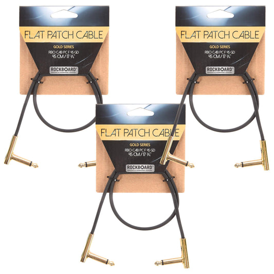 Rockgear Gold Series 45 cm / 17.72" 3 Pack Bundle Accessories / Cables