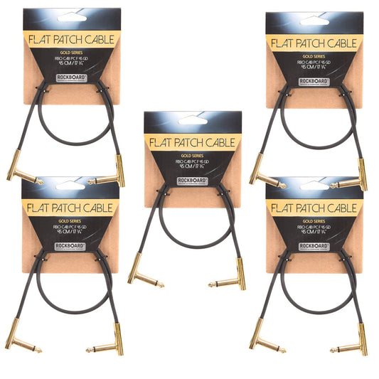 Rockgear Gold Series 45 cm / 17.72" 5 Pack Bundle Accessories / Cables