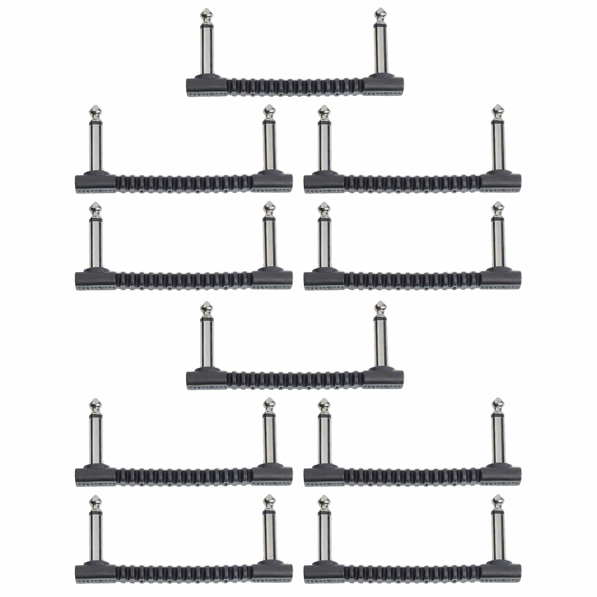 RockGear RockBoard Flat Patch Bender Connector 7.5cm (2.93") 10 Pack Bundle Accessories / Cables