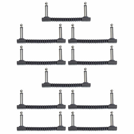 RockGear RockBoard Flat Patch Bender Connector 7.5cm (2.93") 10 Pack Bundle Accessories / Cables