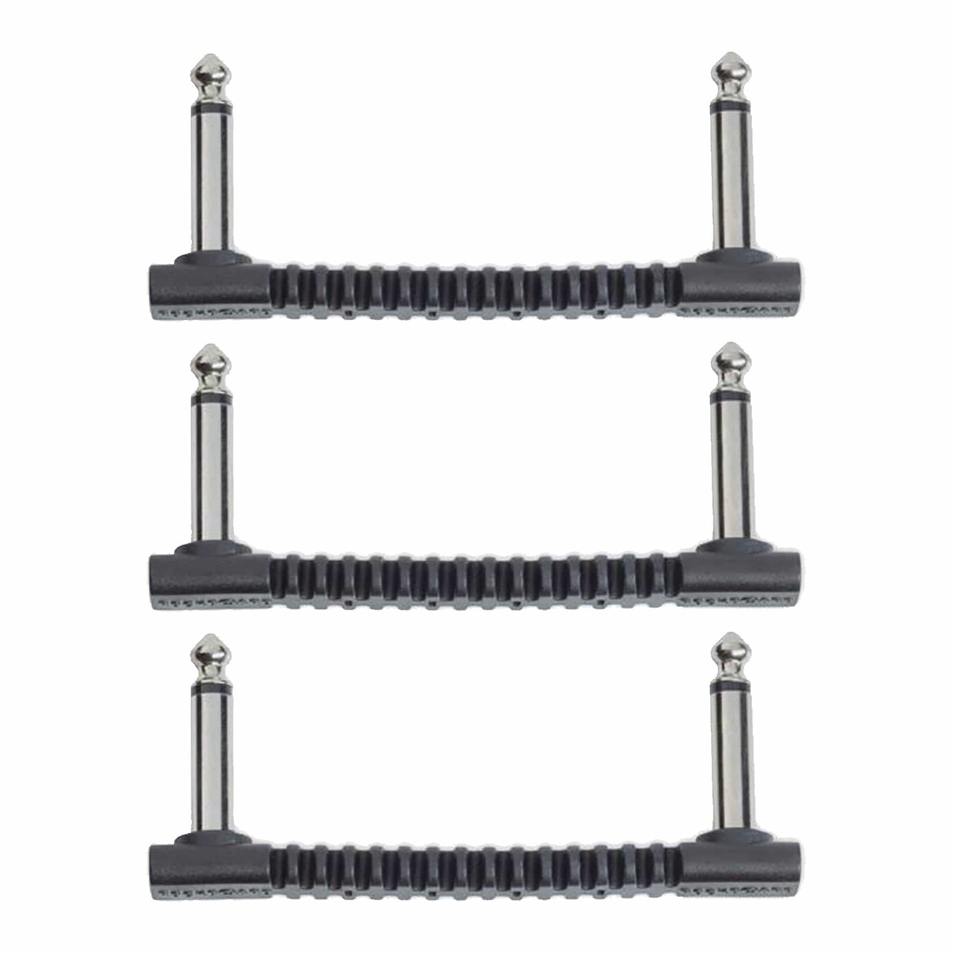 RockGear RockBoard Flat Patch Bender Connector 7.5cm (2.93") 3 Pack Bundle Accessories / Cables