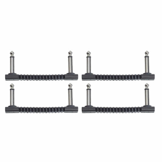 RockGear RockBoard Flat Patch Bender Connector 7.5cm (2.93") 4 Pack Bundle Accessories / Cables