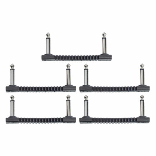 RockGear RockBoard Flat Patch Bender Connector 7.5cm (2.93") 5 Pack Bundle Accessories / Cables