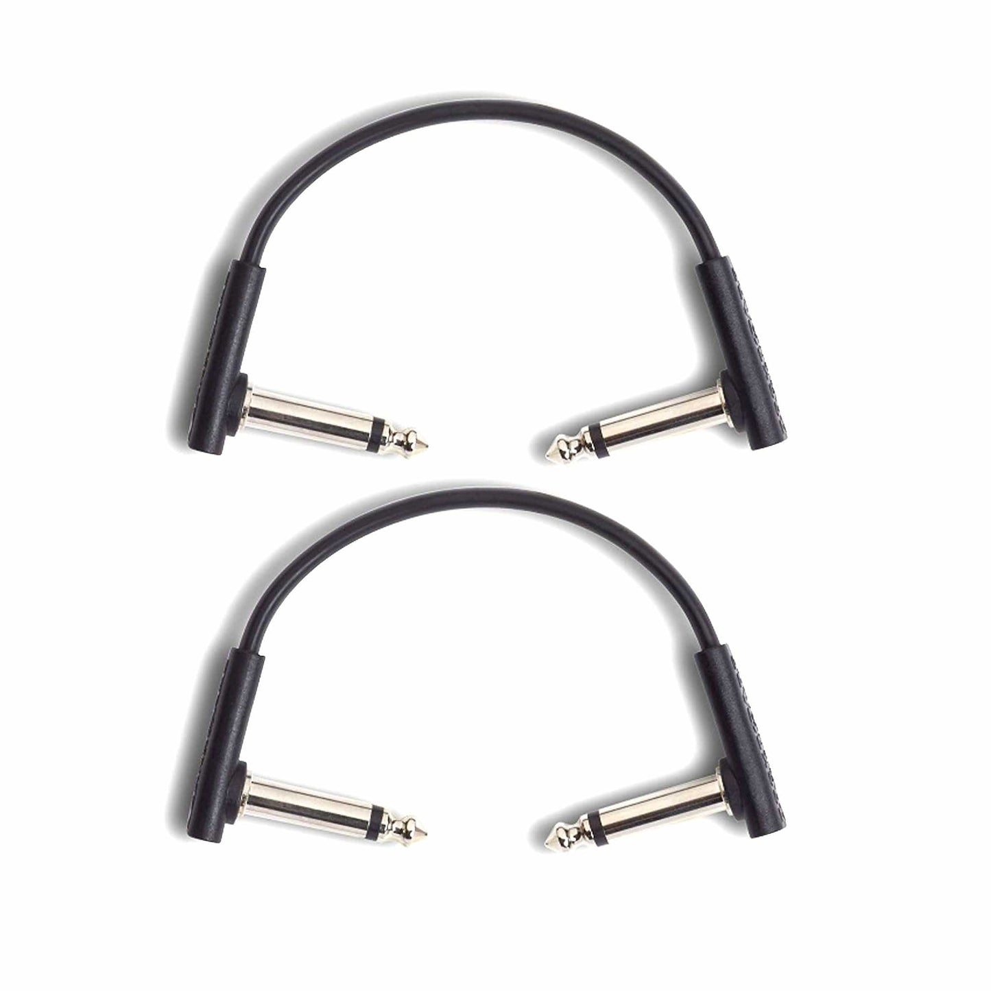 RockGear RockBoard Flat Patch Cable Black 10cm (3.94") 2 Pack Bundle Accessories / Cables