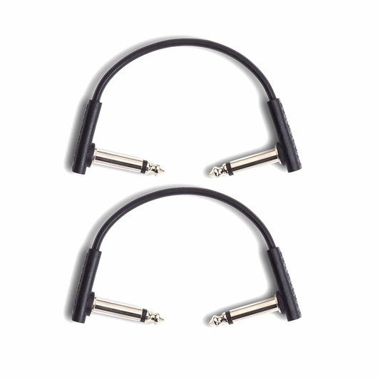 RockGear RockBoard Flat Patch Cable Black 10cm (3.94") 2 Pack Bundle Accessories / Cables