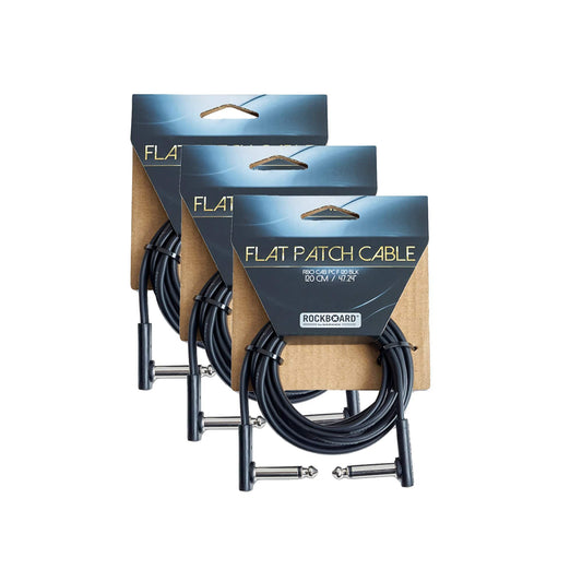 RockGear RockBoard Flat Patch Cable Black 120cm (47.24") 3 Pack Bundle Accessories / Cables