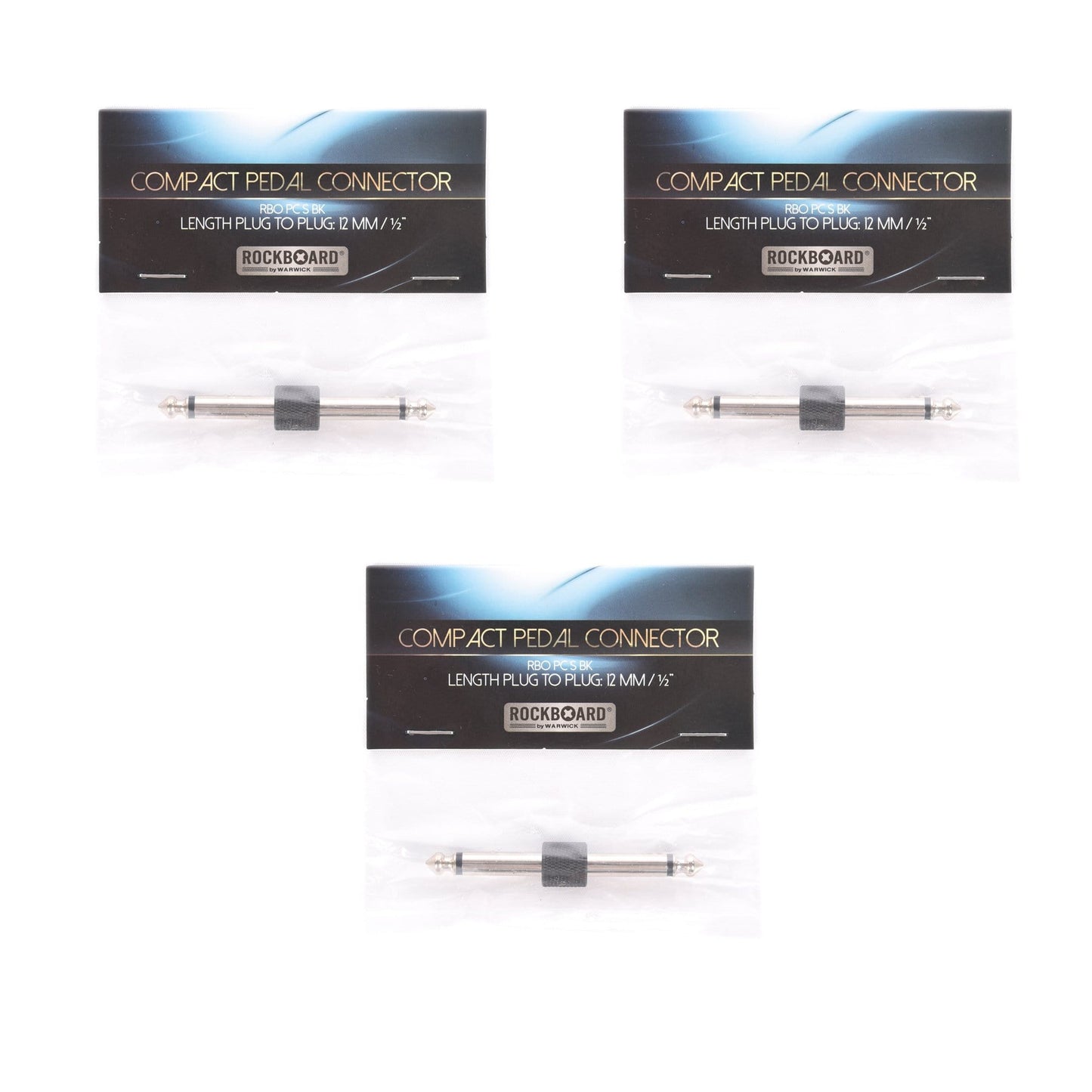 Rockgear S-Connector, 63 mm, Black 3 Pack Bundle Accessories / Cables