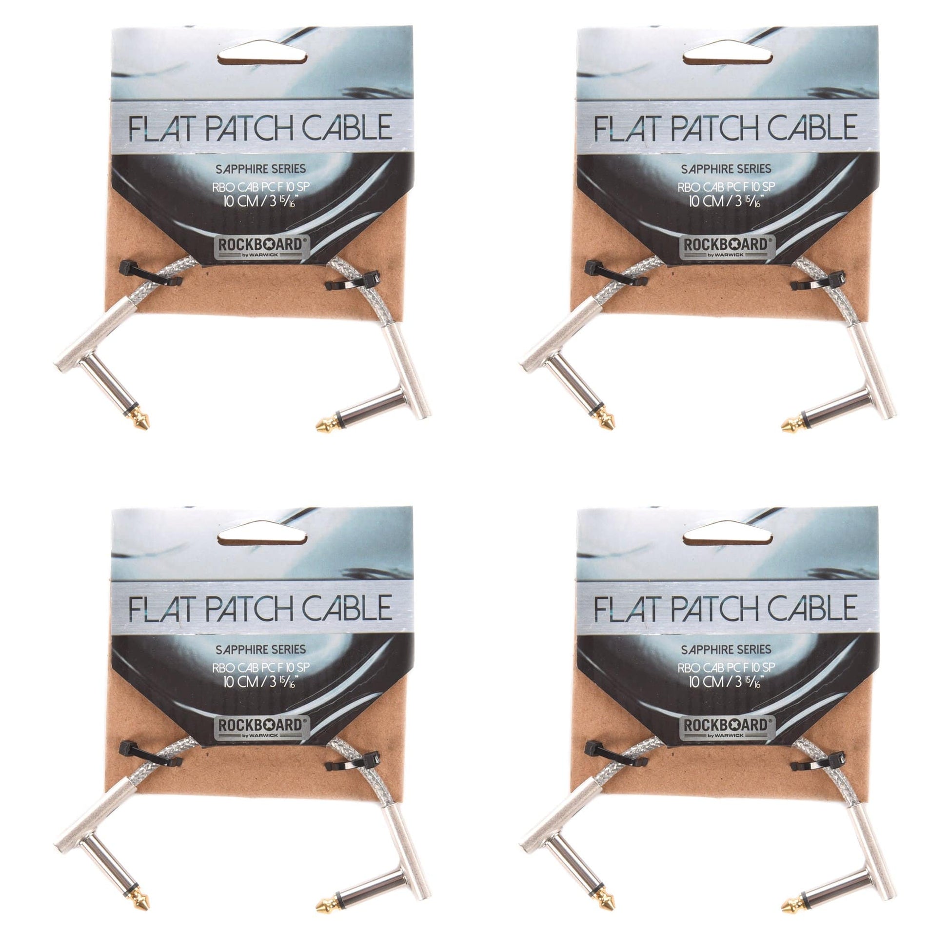 Rockgear Sapphire Series 10 cm / 3.94" 4 Pack Bundle Accessories / Cables