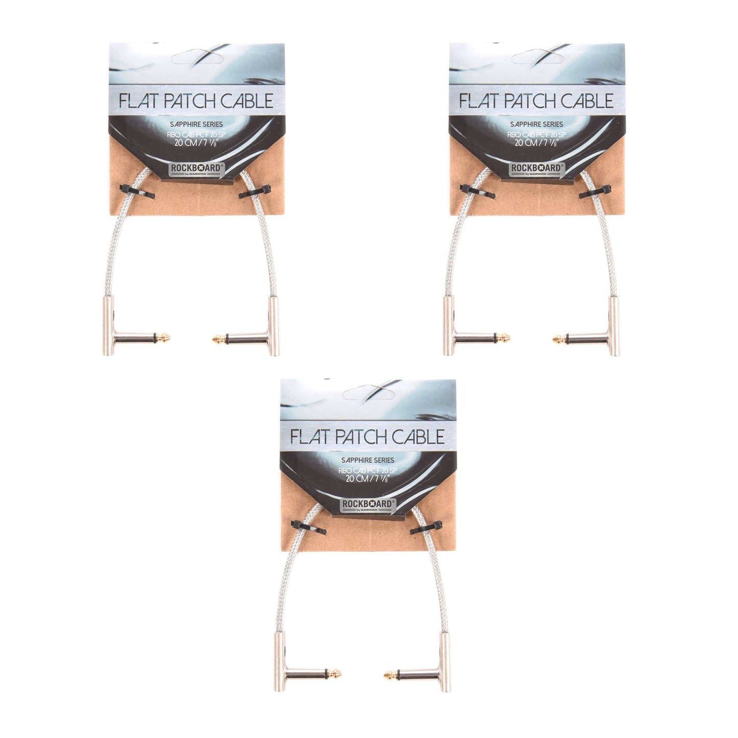 Rockgear Sapphire Series 20 cm / 7.87" 3 Pack Bundle Accessories / Cables