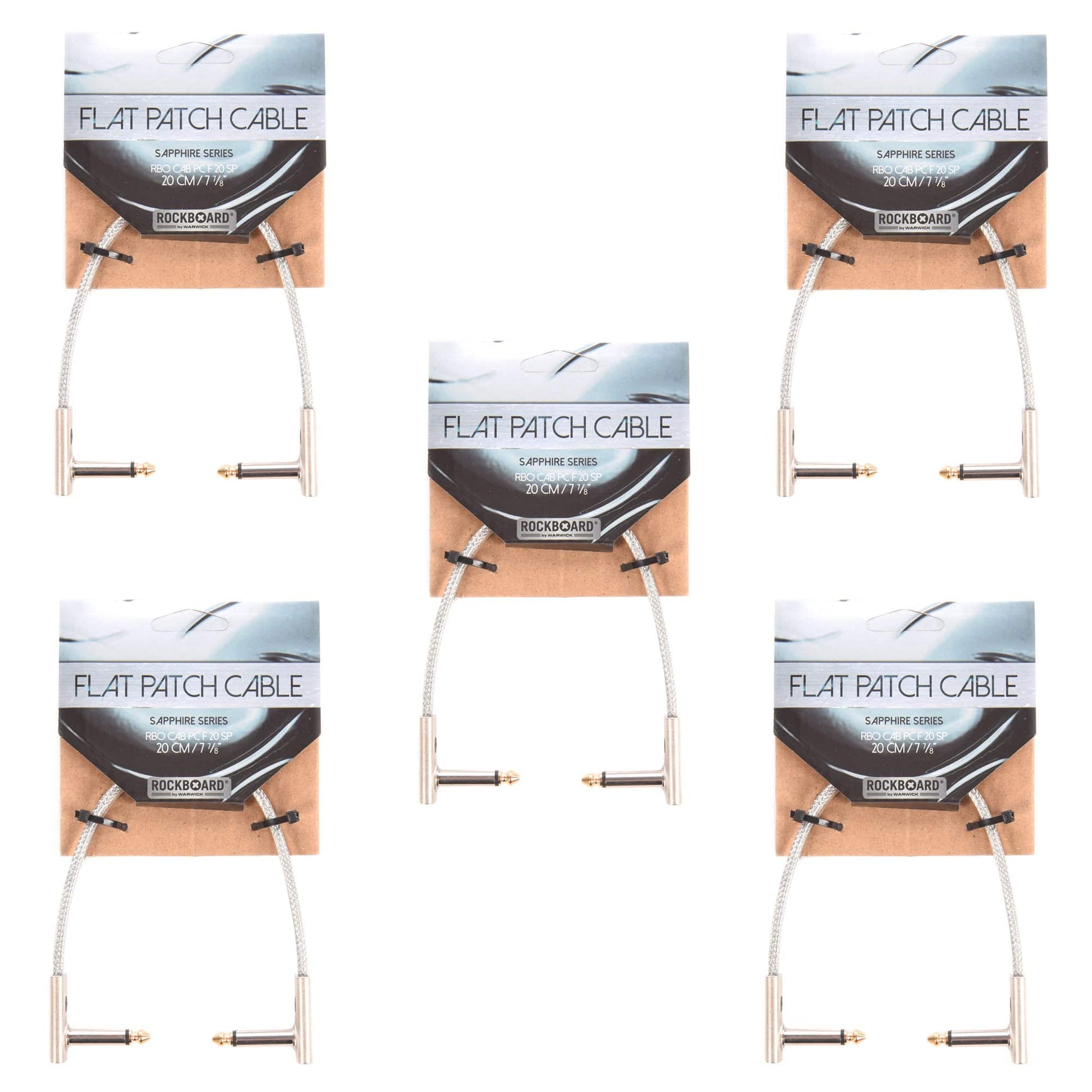 Rockgear Sapphire Series 20 cm / 7.87" 5 Pack Bundle Accessories / Cables