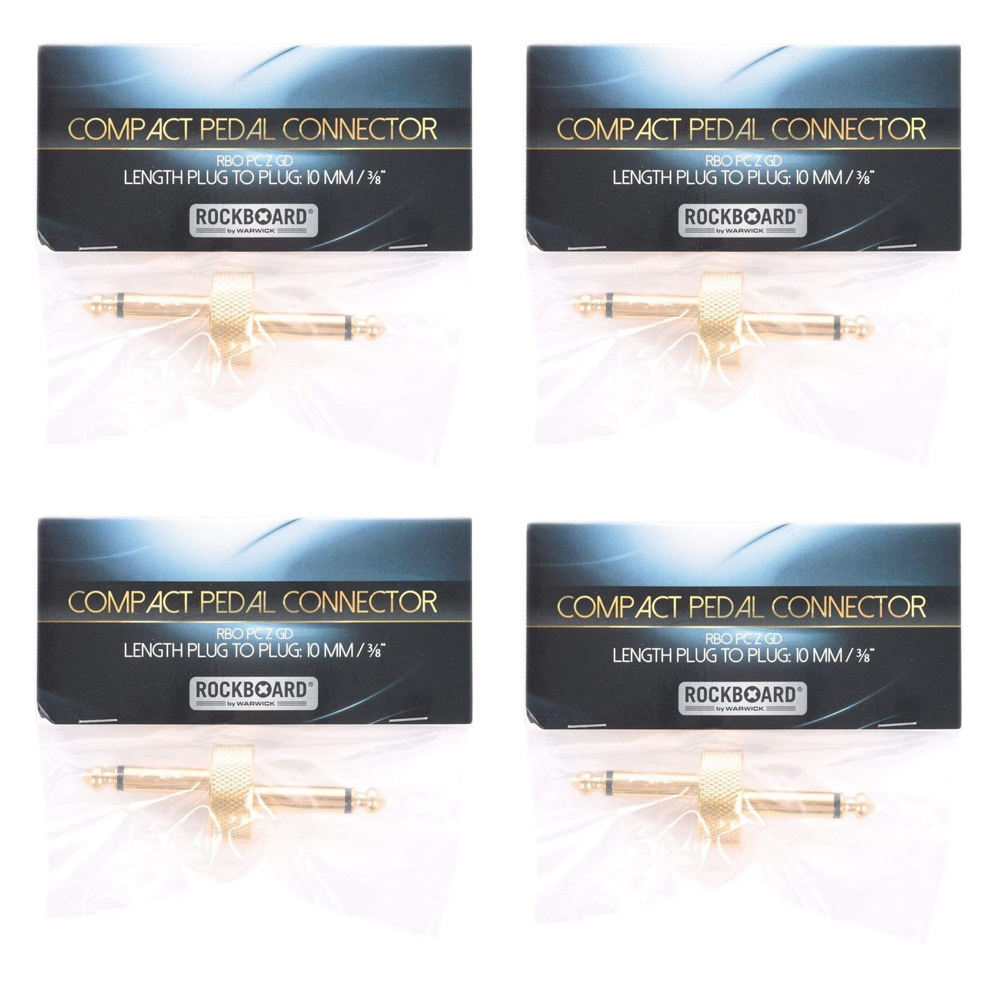 Rockgear Z-Connector, 63 mm, Gold 4 Pack Bundle Accessories / Cables