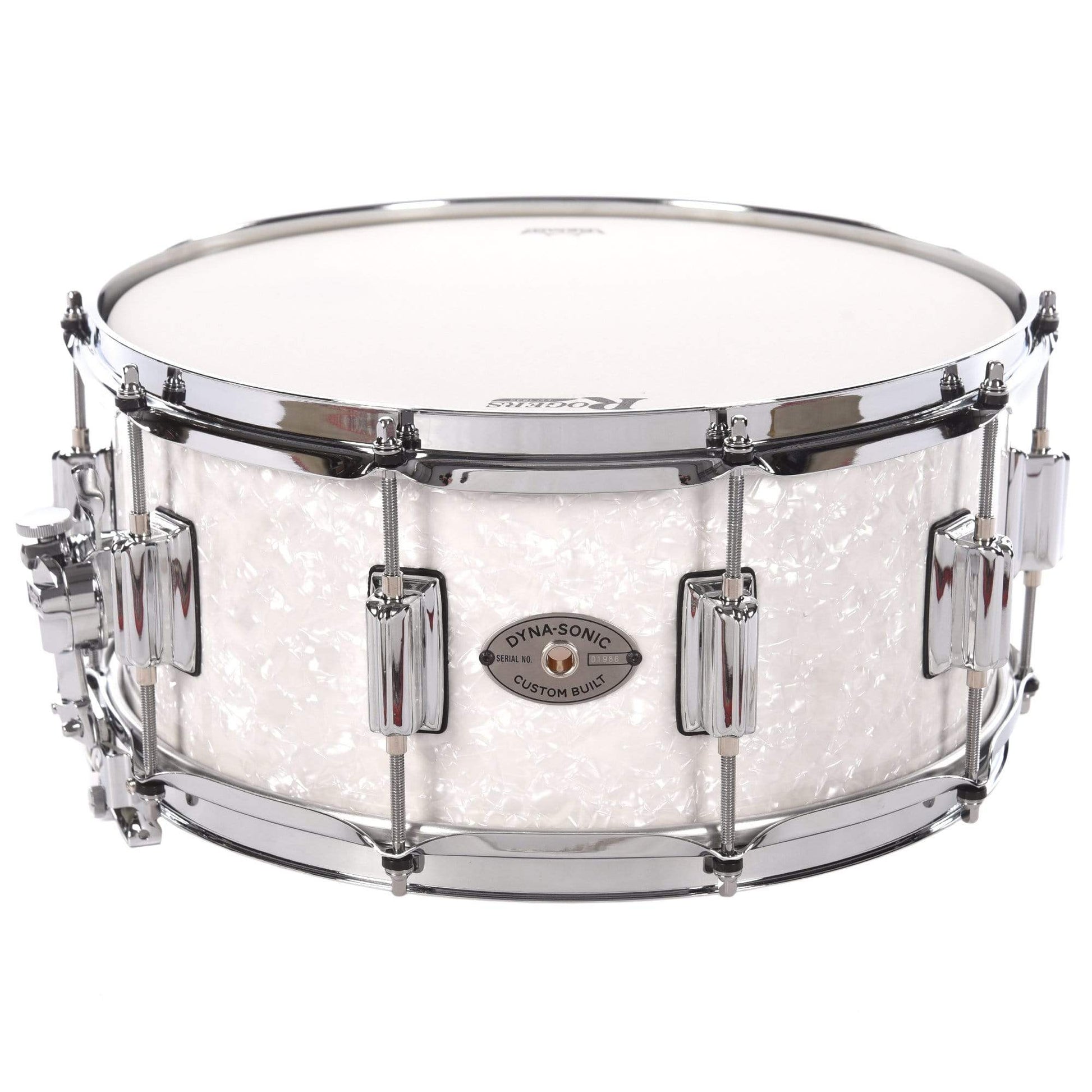 Rogers 6.5x14 Dyna-Sonic Wood Snare Drum White Marine Pearl Drums and Percussion / Acoustic Drums / Snare