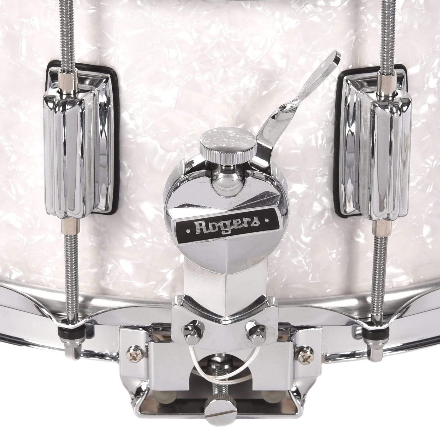 Rogers 6.5x14 Dyna-Sonic Wood Snare Drum White Marine Pearl Drums and Percussion / Acoustic Drums / Snare