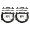 Roland Black Series 10ft A/S 1/4" Instrument Cable 2 Pack Bundle Accessories / Cables