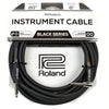 Roland Black Series 20ft A/S 1/4” Instrument Cable Accessories / Cables