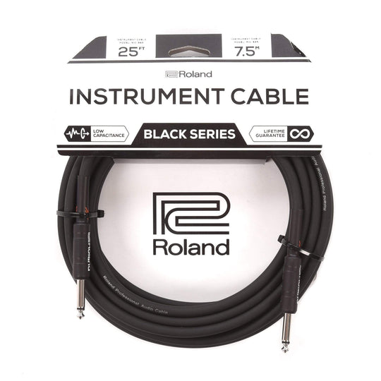Roland Black Series 25ft XLR Instrument Cable Accessories / Cables