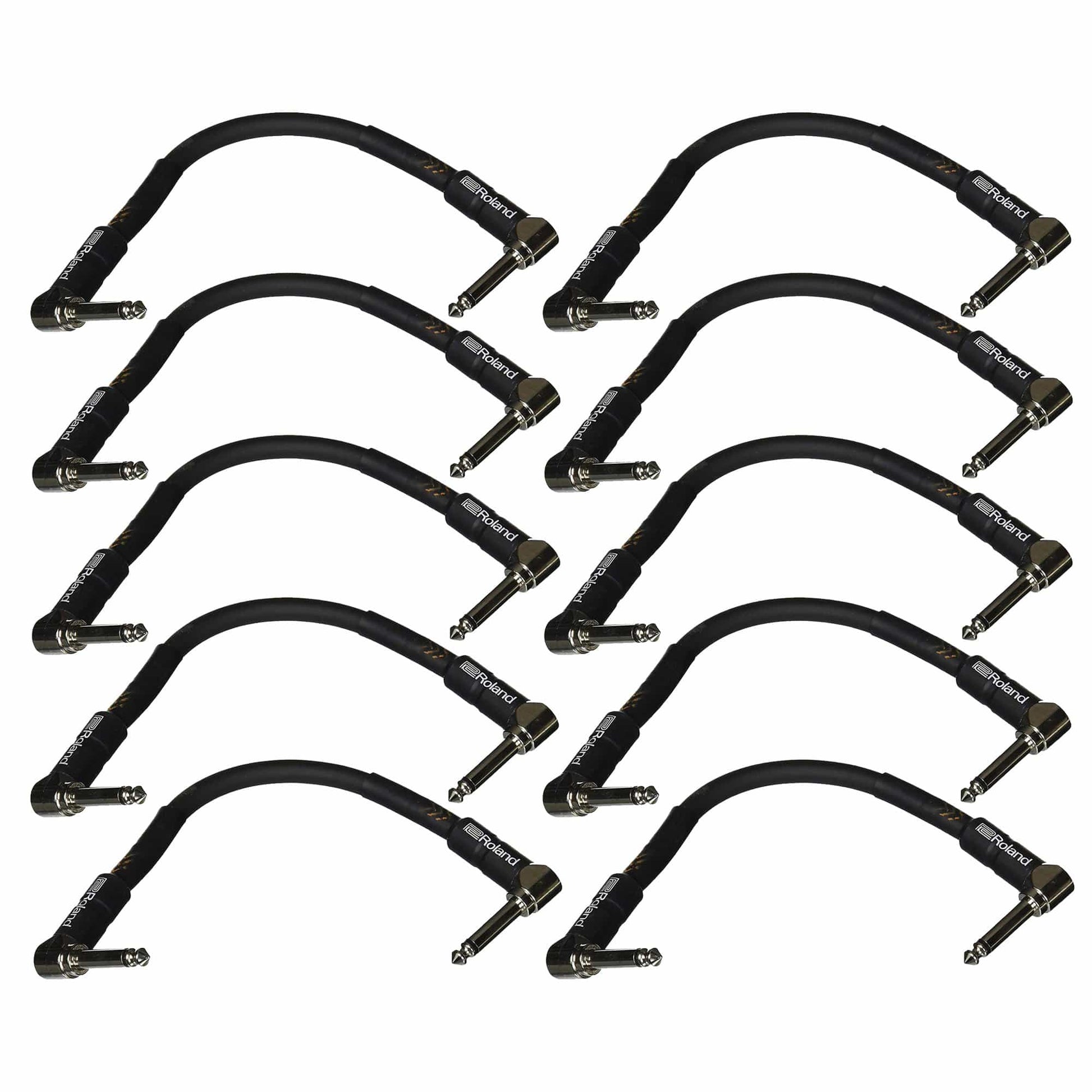 Roland Black Series 6" A/A 1/4" Patch Cable 10 Pack Bundle Accessories / Cables