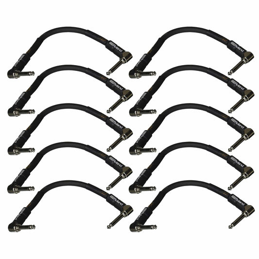 Roland Black Series 6" A/A 1/4" Patch Cable 10 Pack Bundle Accessories / Cables