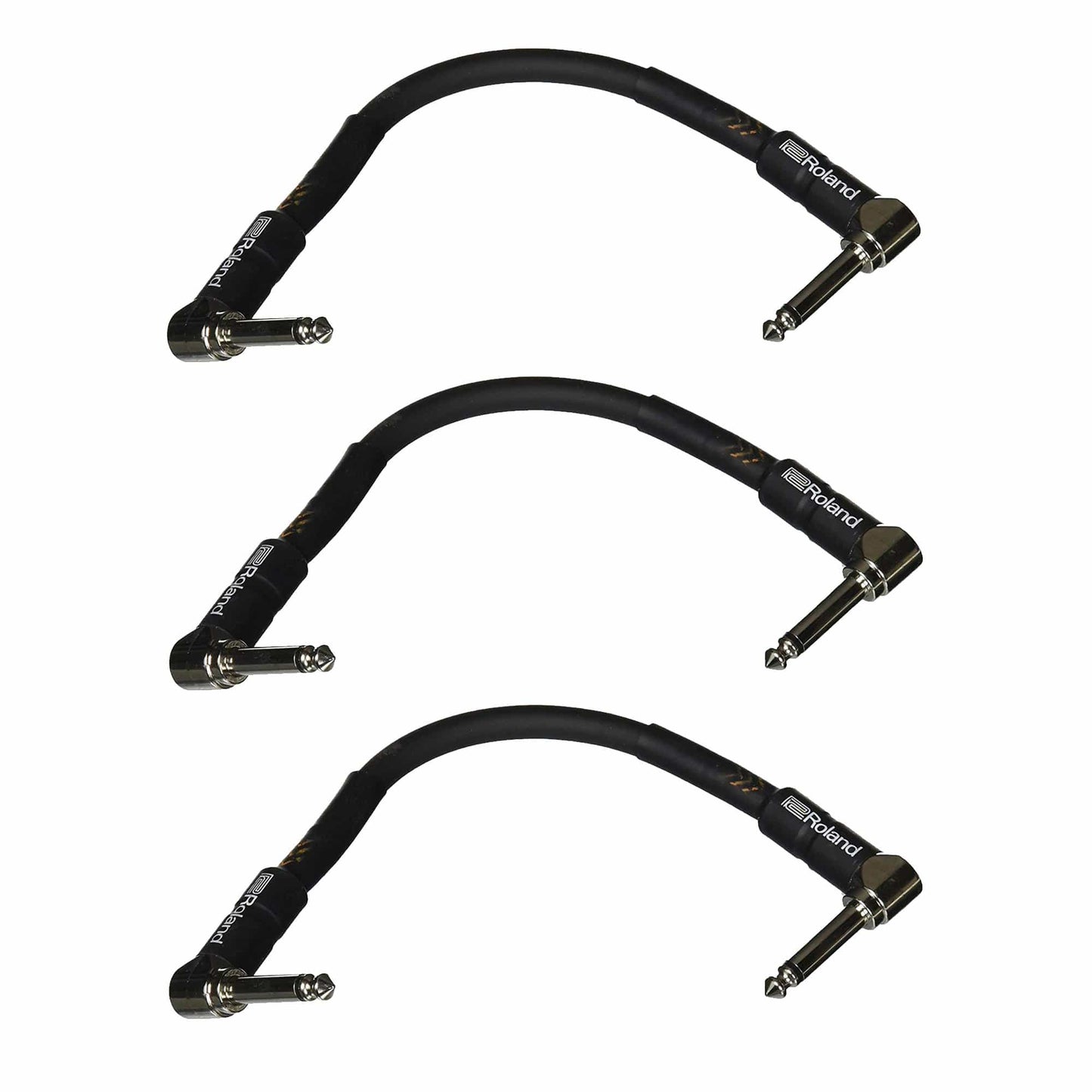 Roland Black Series 6" A/A 1/4" Patch Cable 3 Pack Bundle Accessories / Cables