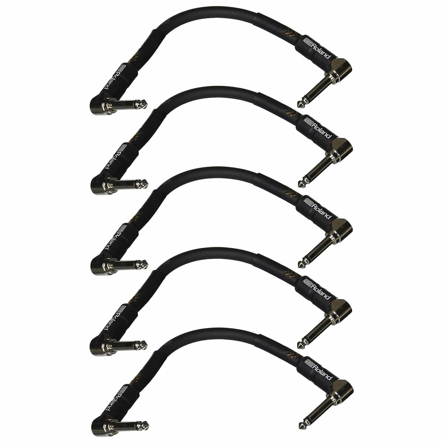 Roland Black Series 6" A/A 1/4" Patch Cable 5 Pack Bundle Accessories / Cables