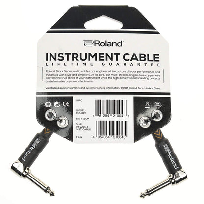 Roland Black Series 6" A/A 1/4" Patch Cable Accessories / Cables