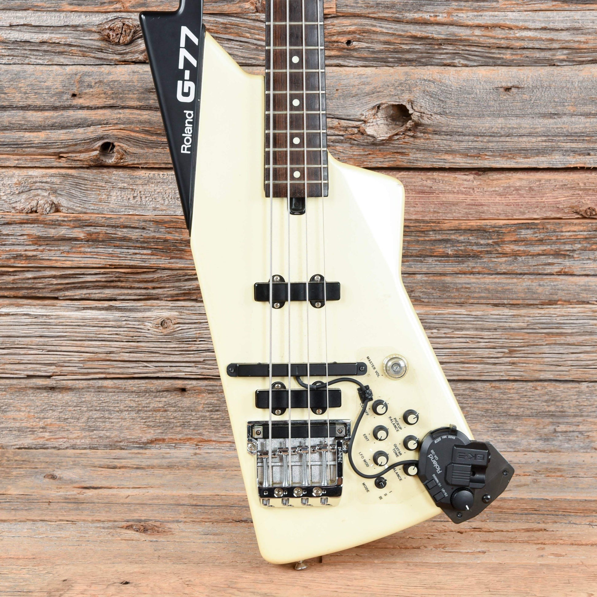 Roland G-77 Bass Synth Controller w/GK-3b Pickup White 1980s Bass Guitars / 4-String