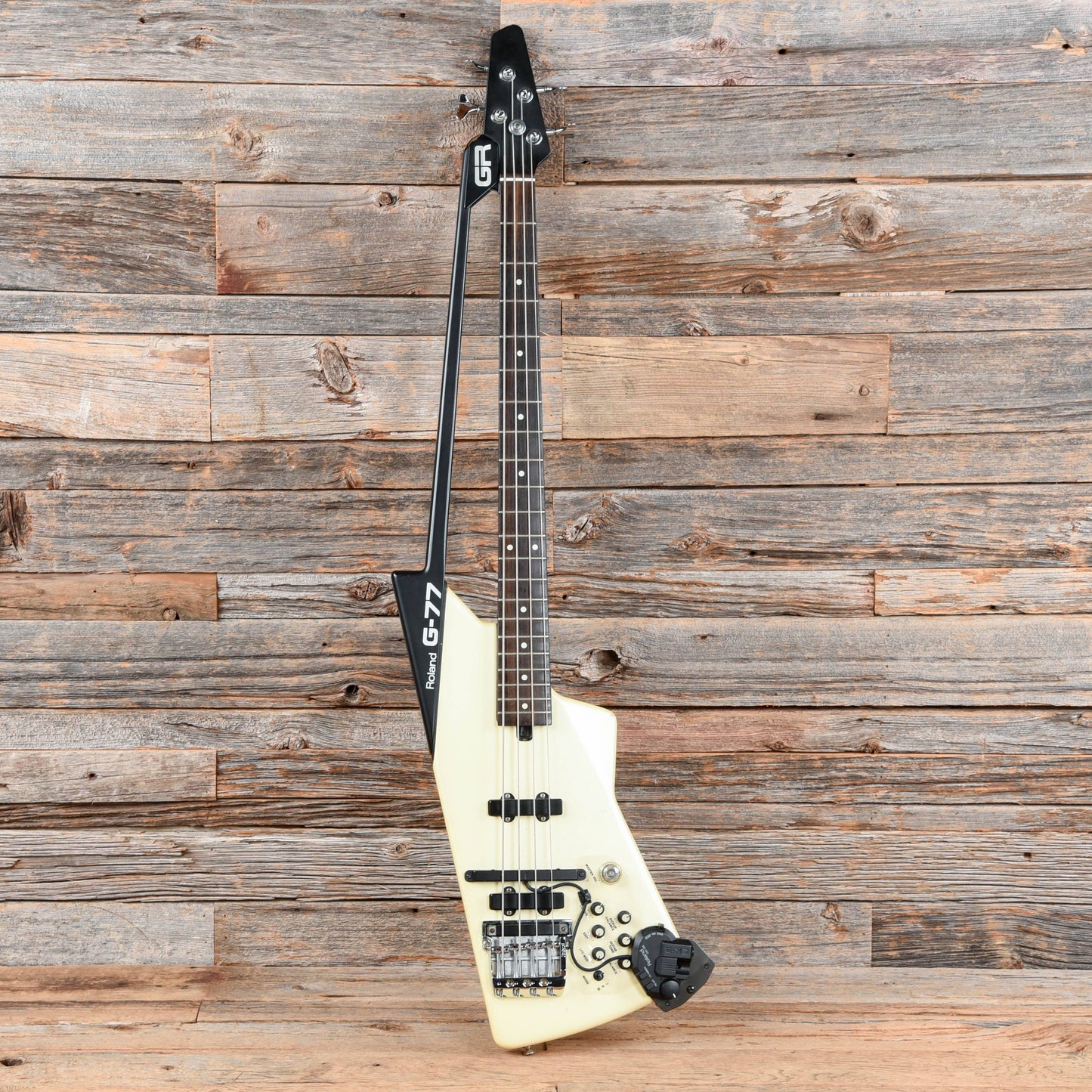 Roland G-77 Bass Synth Controller w/GK-3b Pickup White 1980s Bass Guitars / 4-String