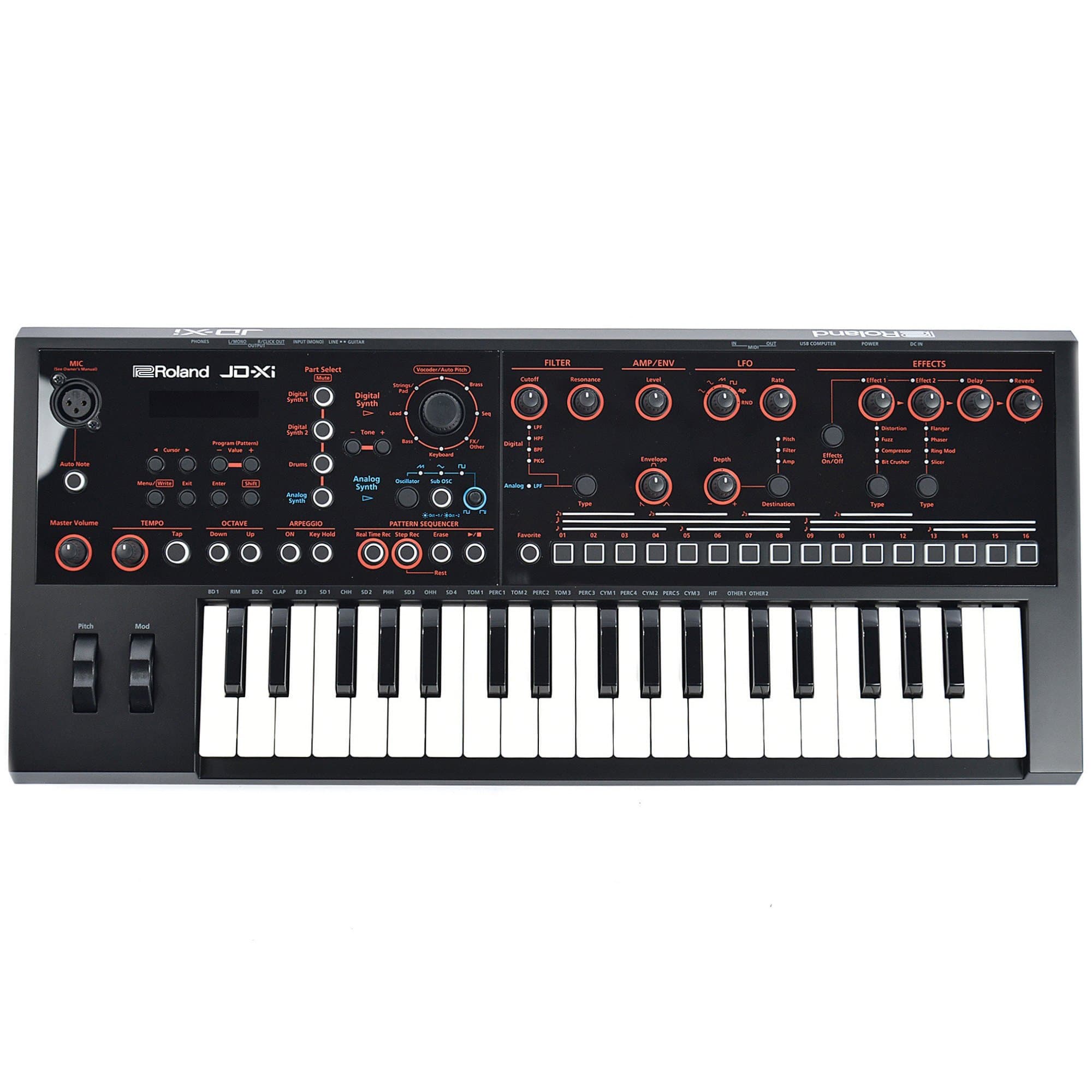 Roland JD-Xi Interactive Analog/Digital Crossover Synthesizer Bundle w/FREE Keyboard Stand Keyboards and Synths / Synths / Analog Synths