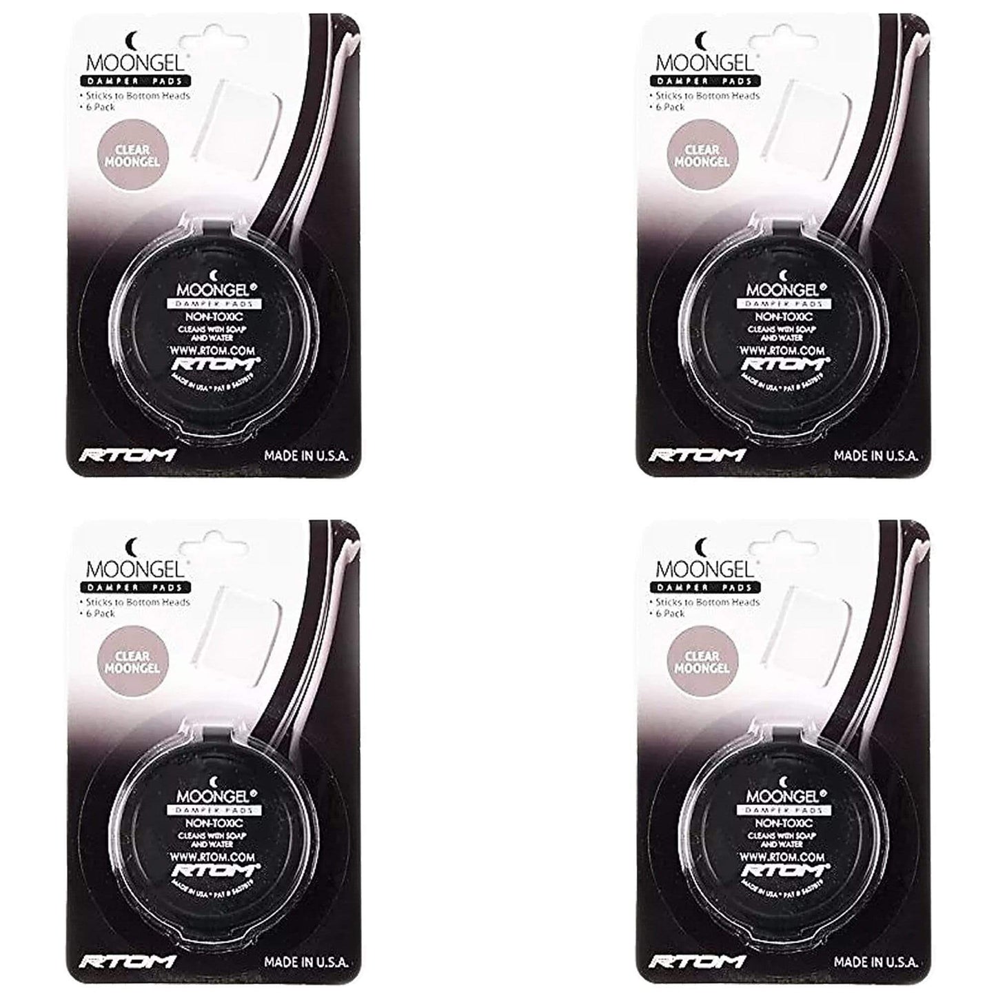 RTOM Moongel Dampeners Clear (4 Pack Bundle) Drums and Percussion / Parts and Accessories / Drum Parts