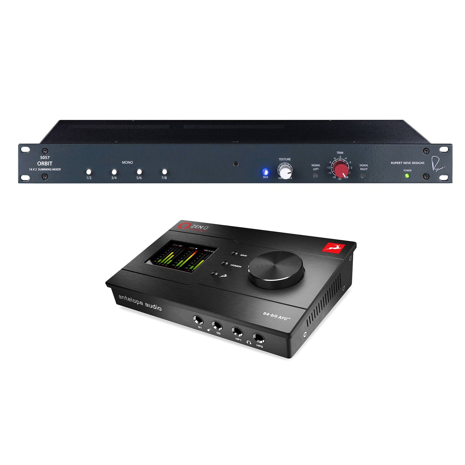 Antelope Audio Zen Q Synergy Core Thunderbolt 3 Audio Interface and Rupert Neve Designs 5057 Orbit 16 x 2 Summing Mixer Bundle Pro Audio / Mixers