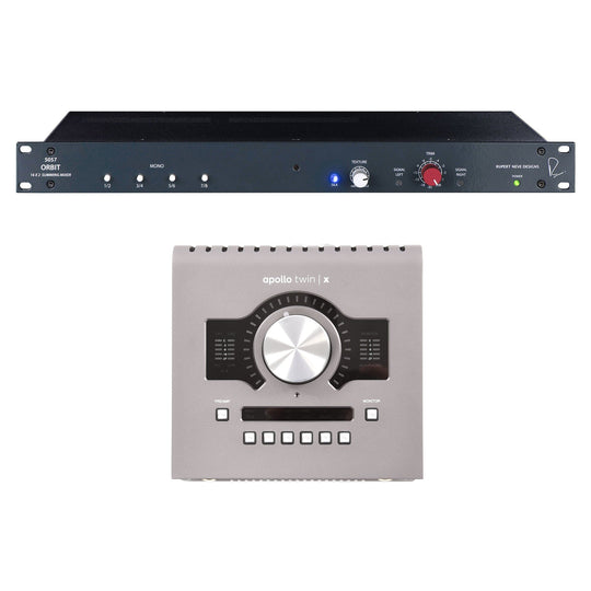 Universal Audio Apollo Twin X Heritage Edition Audio Interface w/ QUAD Processing (Desktop/Mac/Win/TB3) and Rupert Neve Designs 5057 Orbit 16 x 2 Summing Mixer Bundle Pro Audio / Mixers