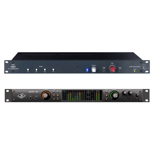 Universal Audio Apollo X6 Heritage Edition Thunderbolt 3 Audio Interface and Rupert Neve Designs 5057 Orbit 16 x 2 Summing Mixer Bundle Pro Audio / Mixers