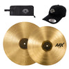 Sabian 18/20" AAX Thin Crash Cymbal Set w/CDE Logo Hat & Stick Bag Drums and Percussion / Cymbals / Crash