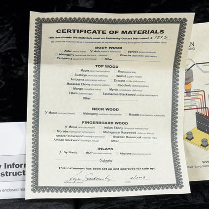 Sadowsky NYC 4-21 Modern Transparent Surf Green Bass Guitars / 4-String