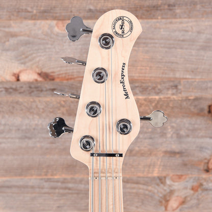 Sadowsky MetroExpress Vintage JJ 5-String Tobacco Burst High Polish w/Maple Fingerboard Bass Guitars / 5-String or More