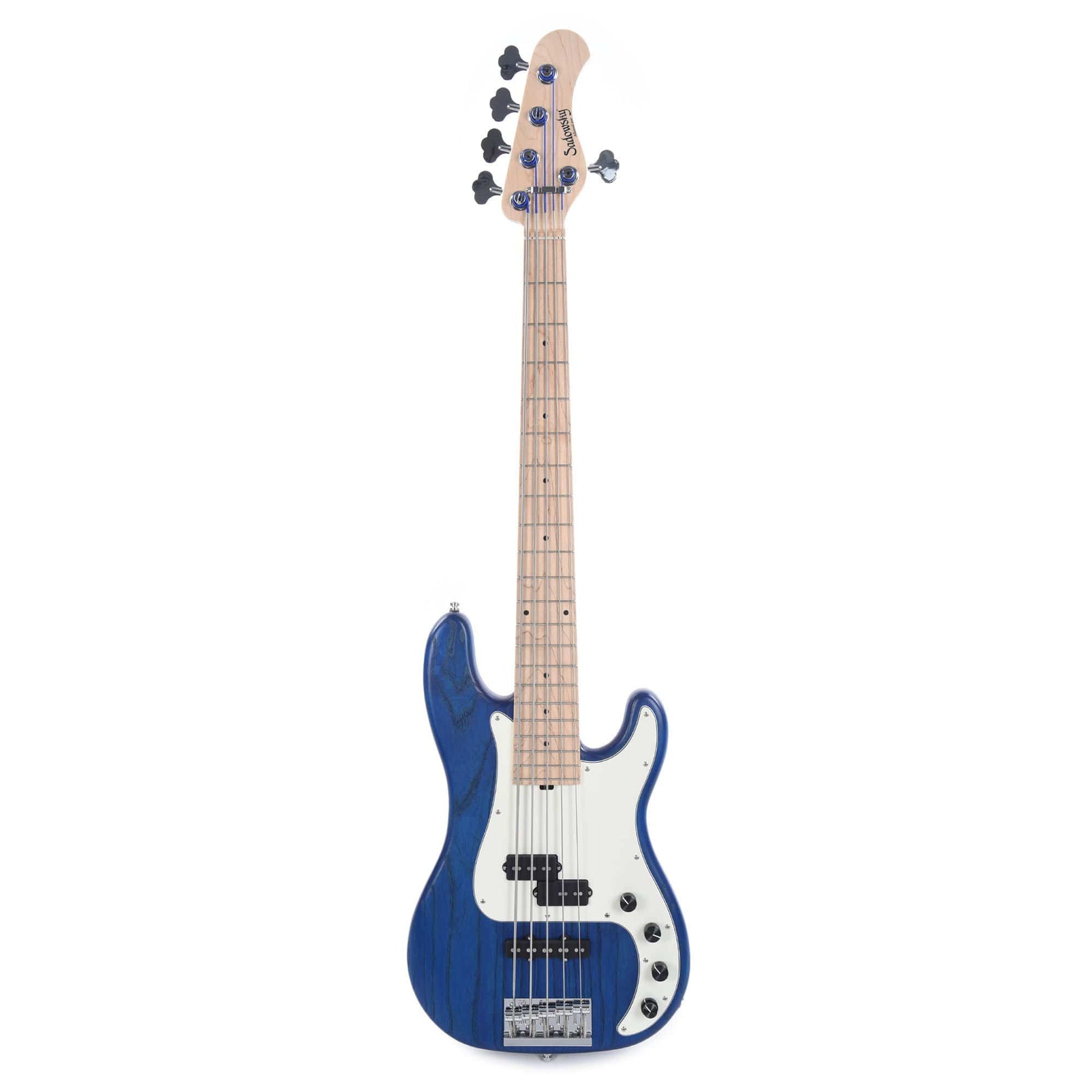 Sadowsky MetroLine Hybrid PJ Ash 5-String Ocean Blue Transparent Satin Bass Guitars / 5-String or More