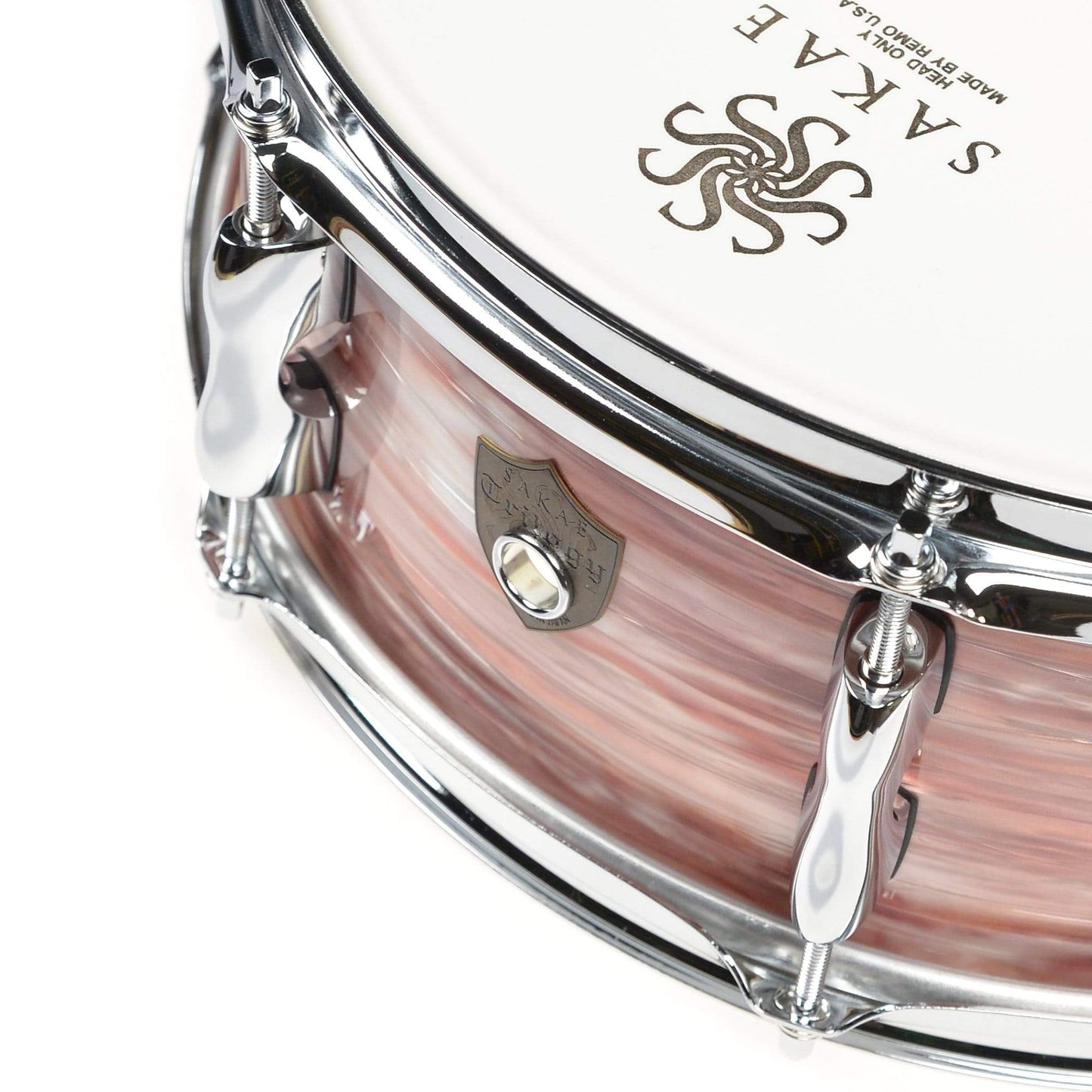 Sakae 5.5x14 Trilogy Snare Drum Pink Oyster