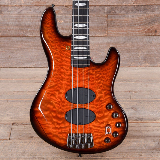 Sandberg California Supreme Quilted Maple Honeyburst w/Matching Headstock Bass Guitars / 4-String
