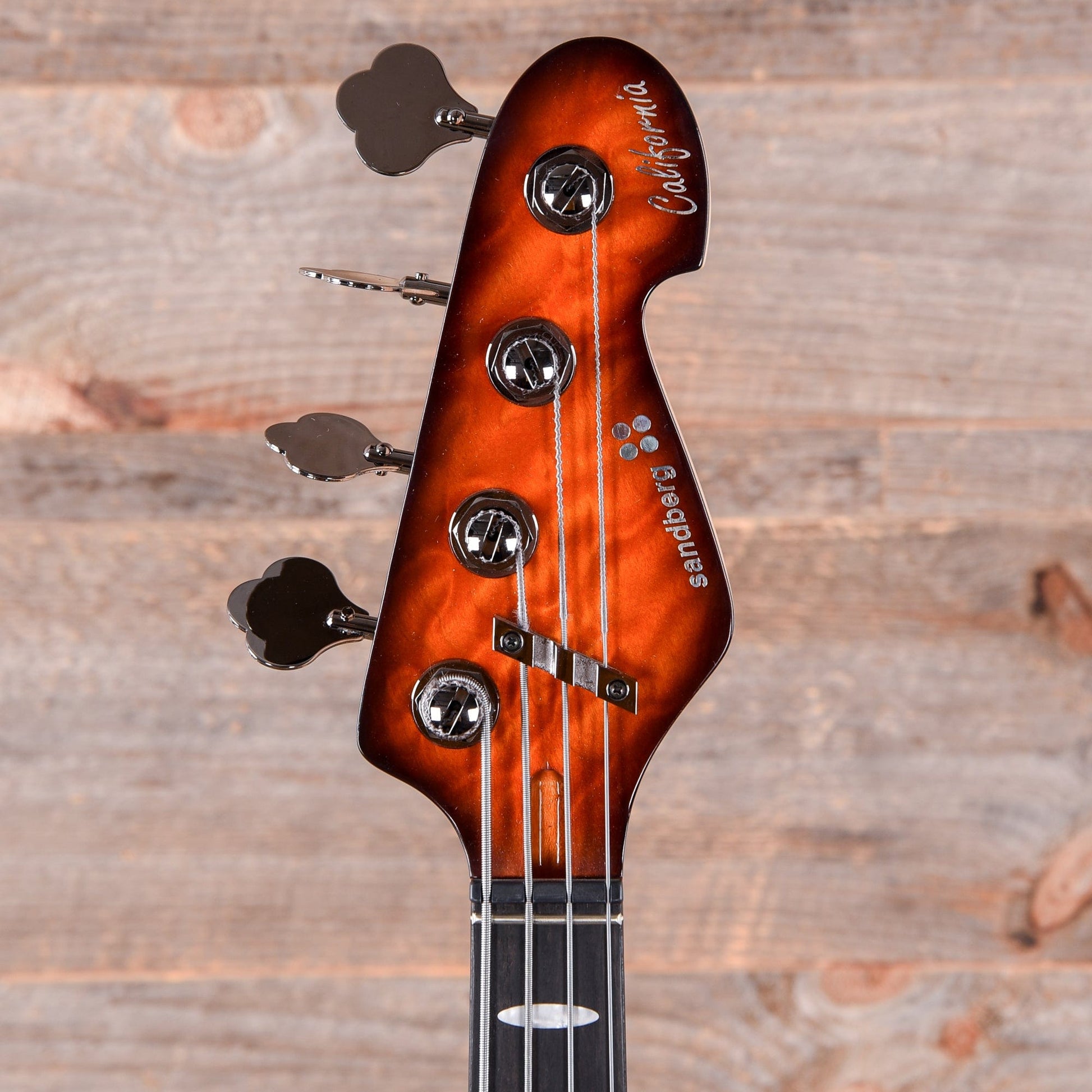 Sandberg California Supreme Quilted Maple Honeyburst w/Matching Headstock Bass Guitars / 4-String