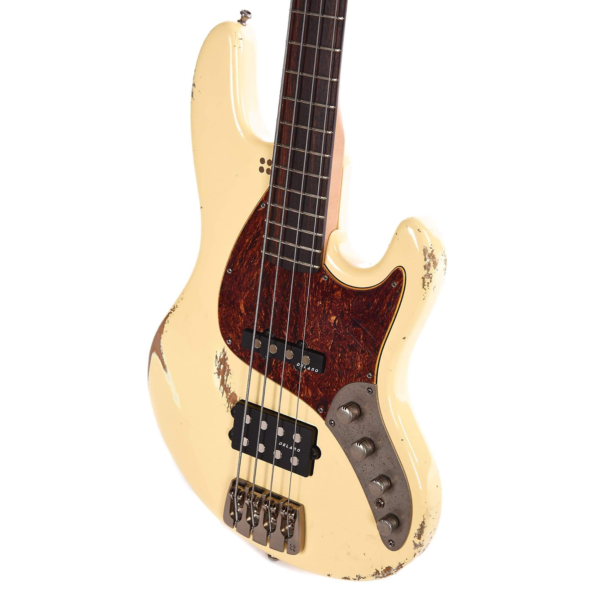 Sandberg California TM-4 Hardcore Aged White w/Tortoise Pickguard Bass Guitars / 4-String